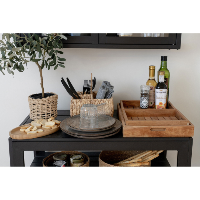 House Nordic Farfurie ceramică Selma, gri/maro ø21 cm, 4 bucăți [4]