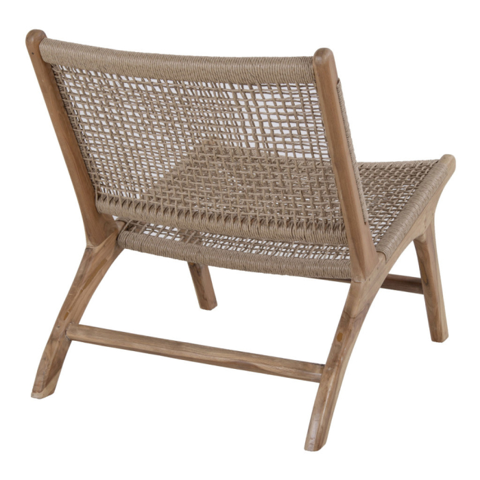 House Nordic Fotoliu Derby din polyrattan cu picioare din tec natural [5]