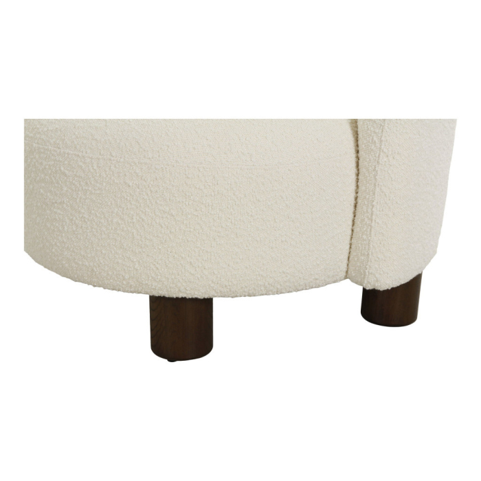 House Nordic Fotoliu Honolulu, bouclé, dreapta, rotund, alb [8]