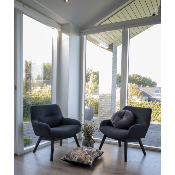 House Nordic Fotoliu Londra, albastru închis cu picioare negre [8]