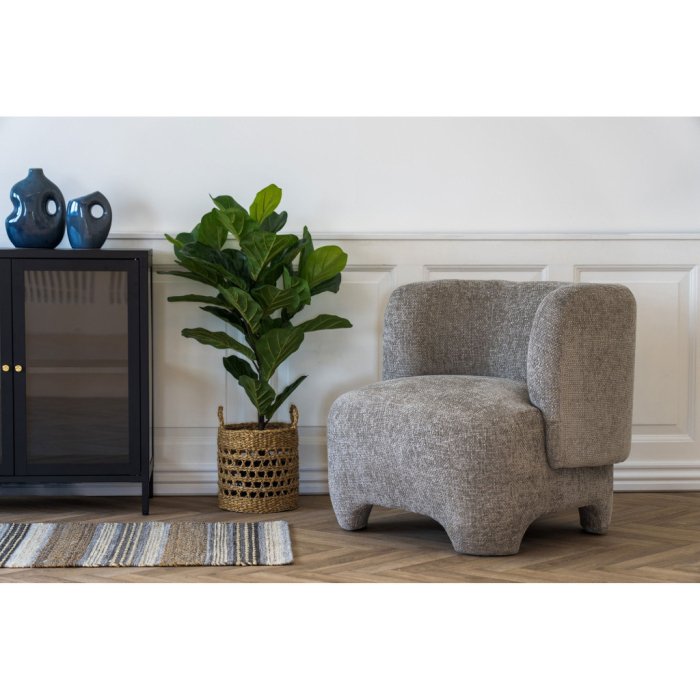 House Nordic Fotoliu Nazare, tesatura bej cu picioare negre [2]