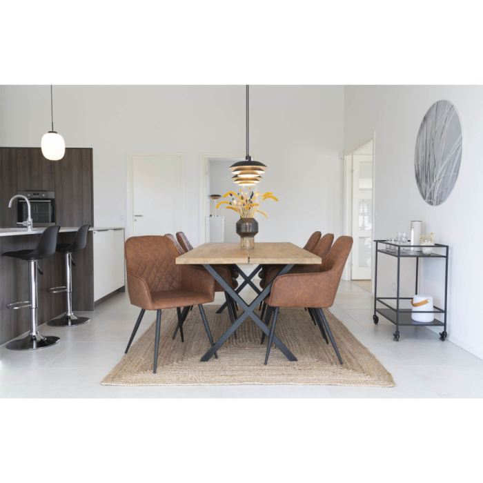 House Nordic Harbo scaun de luat masa ecobleather maro [2]