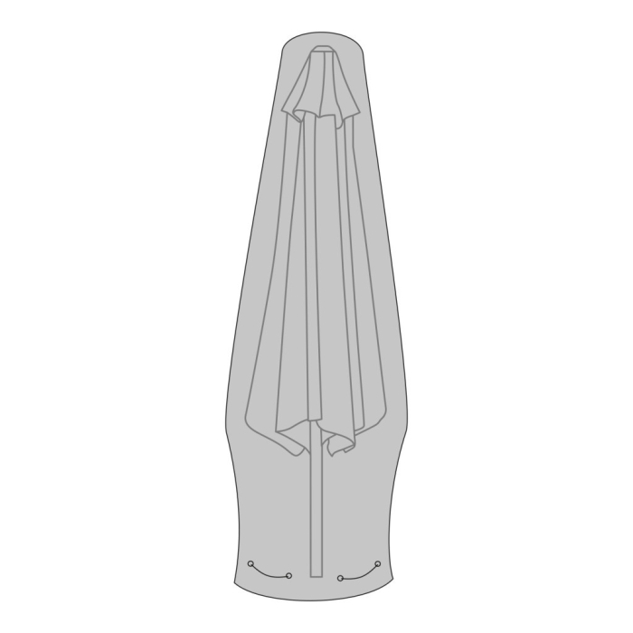 House Nordic Husă de protecție solară de lux pentru umbrele de soare, 210g/m2 poliester, hidrofug, negru [2]