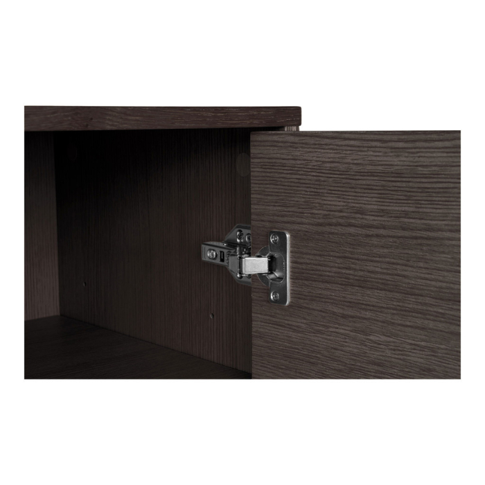 House Nordic Kyoto sideboard cu 3 sertare, 2 usi, furnir de stejar, fumuriu, picioare din metal negru, 150x40x74 cm [6]