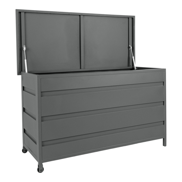 House Nordic Ladă de grădină Cassis din aluminiu, gri 450 L [4]