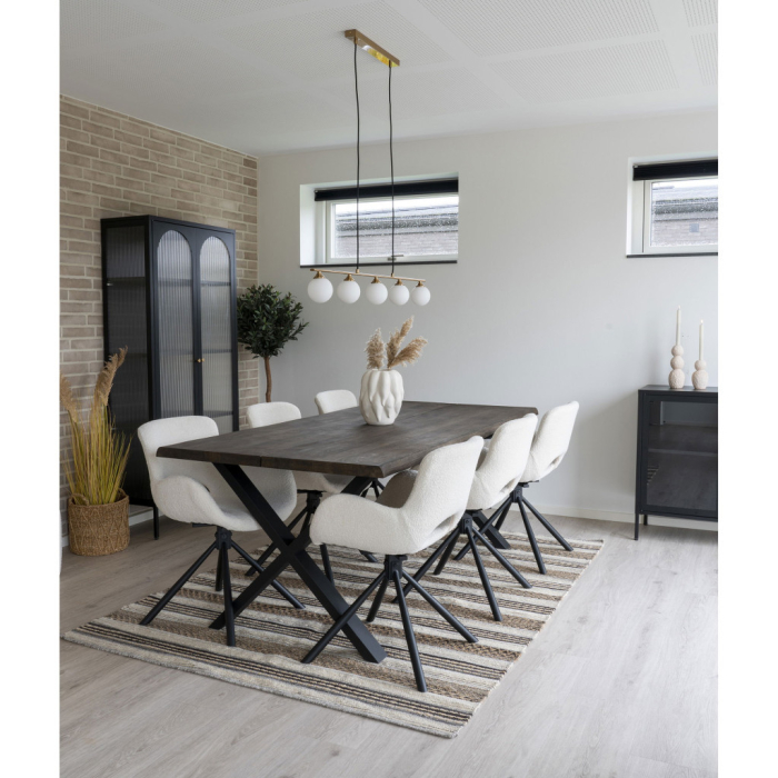 House Nordic Lampă suspendată Halifax, cupru, cablu textil 150 cm [4]