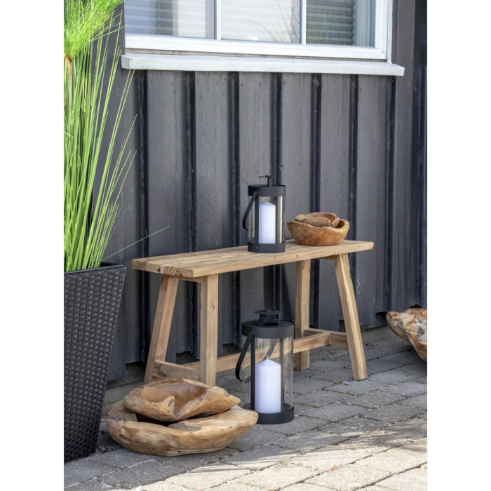 House Nordic Lanterne decorative Bondi, oțel / sticlă, negru, set de 2 [7]