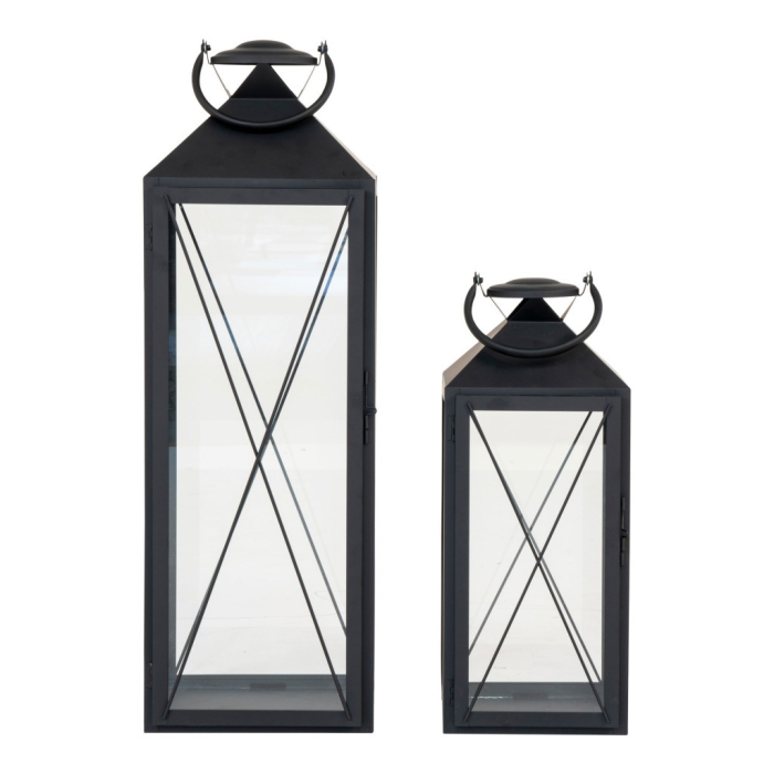 House Nordic Lanterne decorative Casa, oțel/vidră, negru, set de 2 [4]