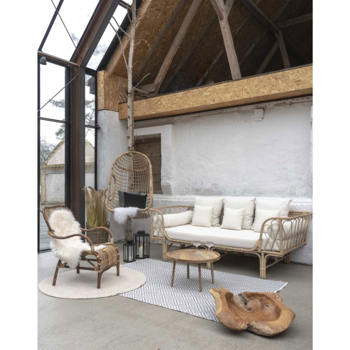 House Nordic Masă de cafea Jammu mango natural Ø60x35 cm [2]