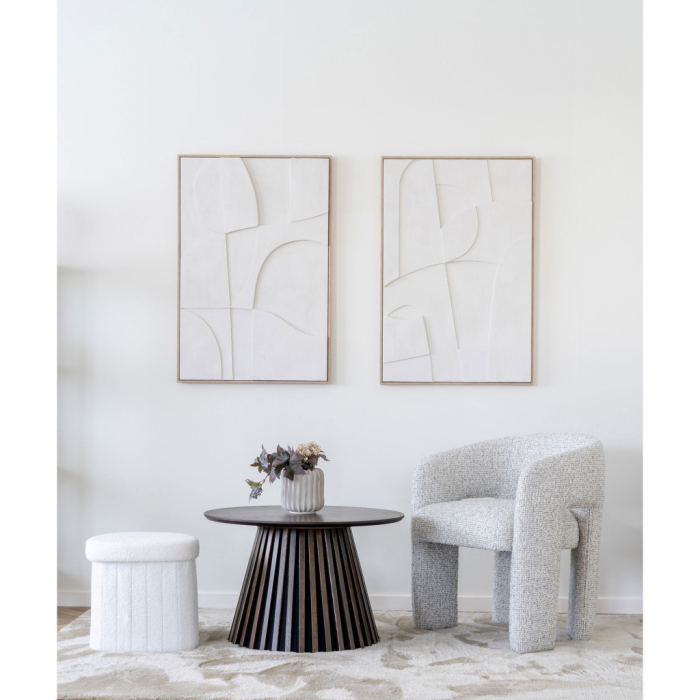 House Nordic Masă de cafea Osaka furnir de stejar, fumuriu ø70x45 cm [4]