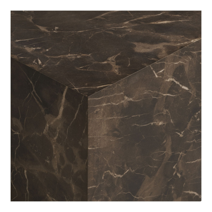 House Nordic Masă de cafea Prague cu efect de marmură, maro, 60x80x40 cm [3]