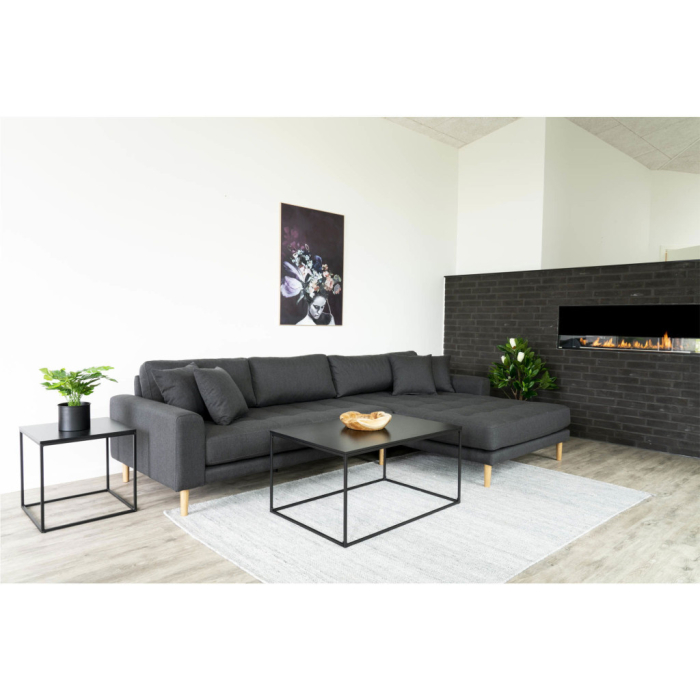 House Nordic Masă de cafea Vita negru cu cadru negru 60x90x45 cm [2]