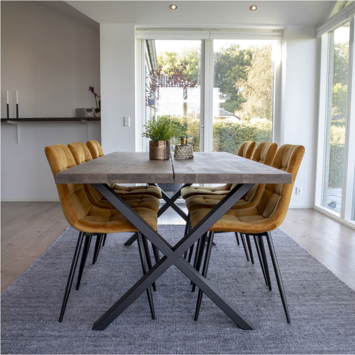 House Nordic Masă de dining Montpellier 200x95 cm stejar fumuriu [2]
