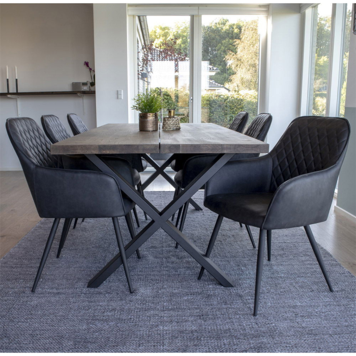 House Nordic Masă de dining Montpellier 200x95 cm stejar fumuriu [7]