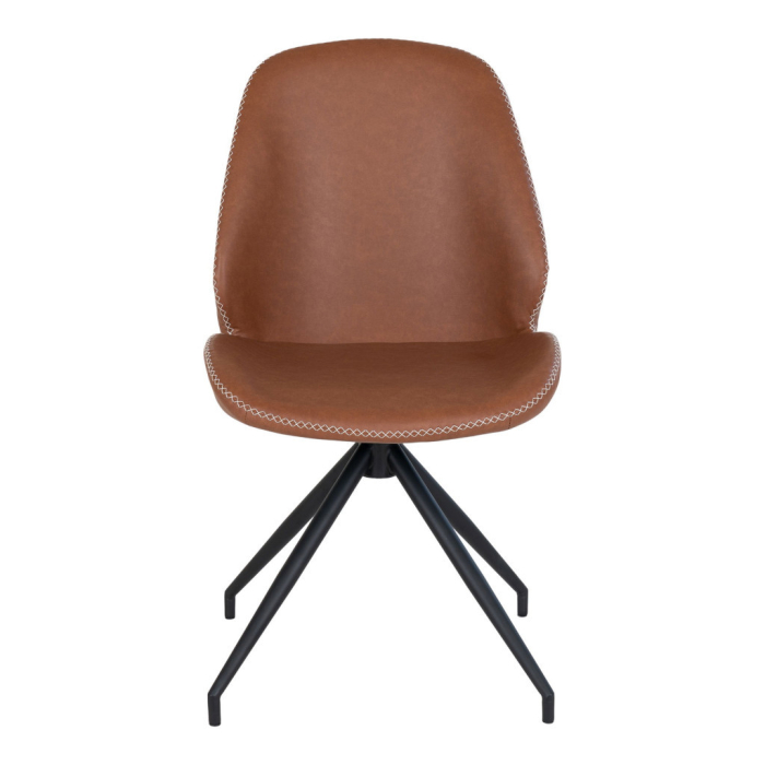 House Nordic Monte Carlo scaun pivotant de luat masa ecobleather maro [7]