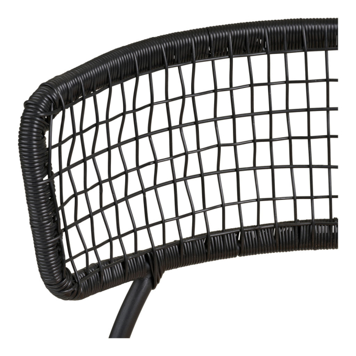 House Nordic Nashville scaun de luat masa, tec, frânghie neagră, negru [6]