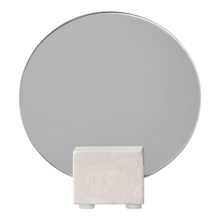 House Nordic Oglindă de masă, travertin, natural ø18x18 cm [3]
