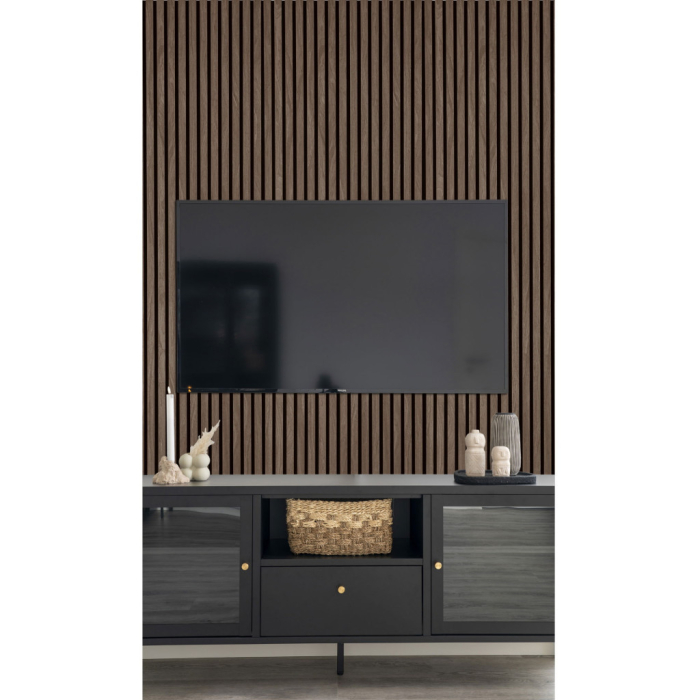 House Nordic Panou acustic, furnir de lemn, nuc, efect nuc 240x60x2,2 cm [2]