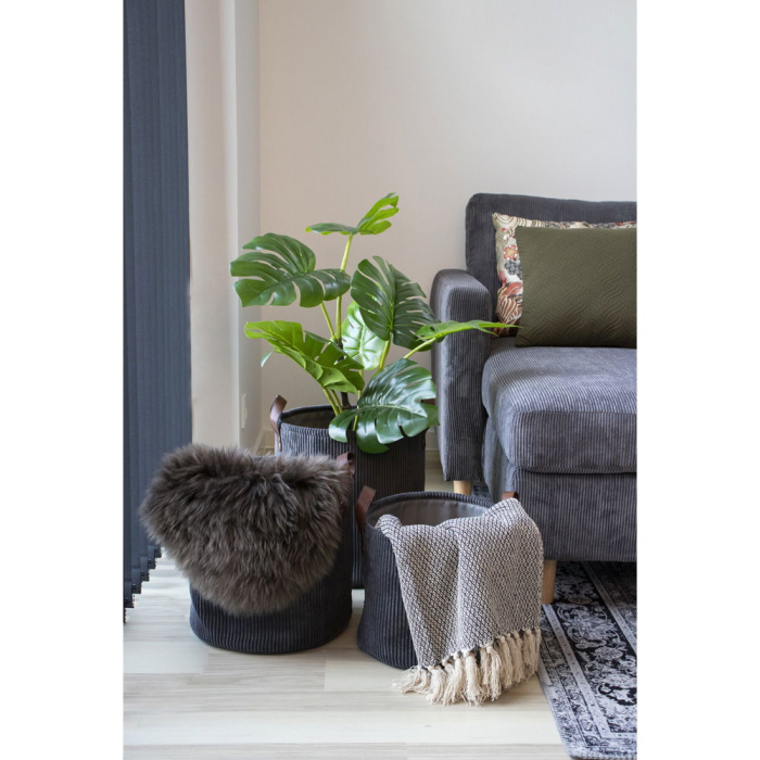 House Nordic Pătură Cort, bumbac, gri închis-alb, model C 130x160 cm [2]