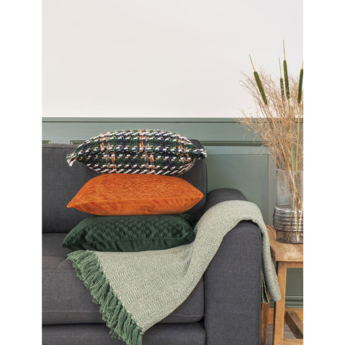 House Nordic Pătură Cort, bumbac, verde și alb, model A 130x160 cm [3]