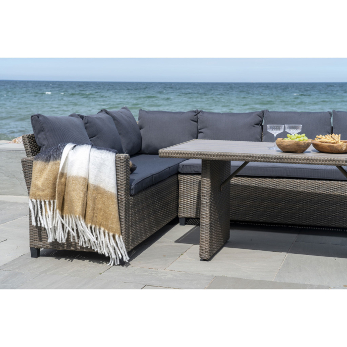 House Nordic Pătură Sintra, negru-alb-maro 170x130 cm [2]