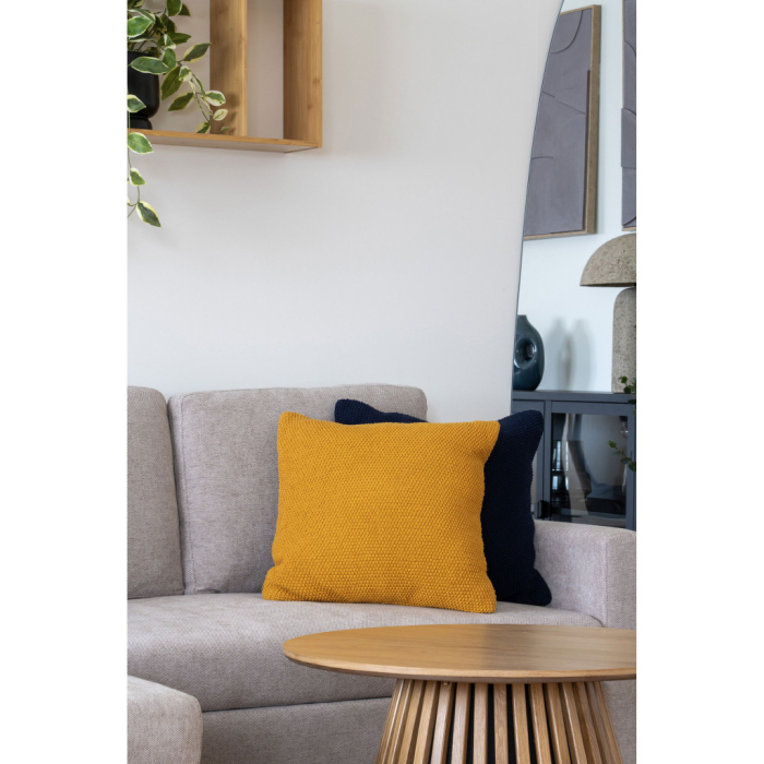 House Nordic Pernă Santos, bumbac reciclat, ocru 45x45 cm [2]