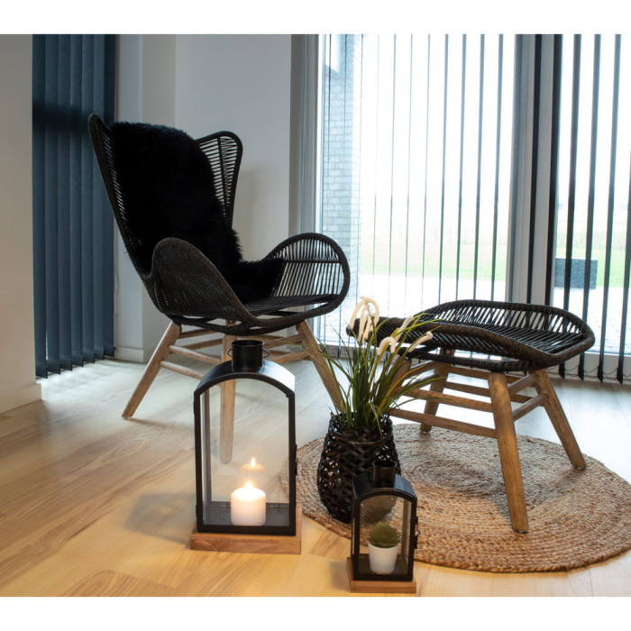 House Nordic Piele de oaie, negru, 50x85 cm [6]