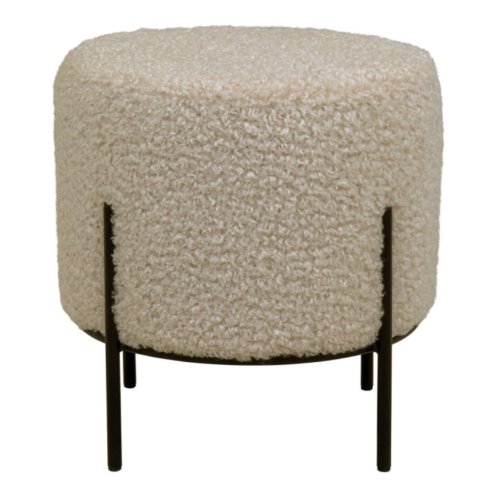 House Nordic Pouf Alford, gri-maro, cu picioare negre [2]