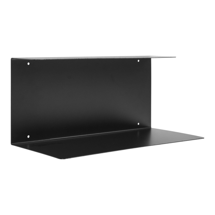 House Nordic Raft de perete Lille, oțel, negru 40x18x18 cm [3]