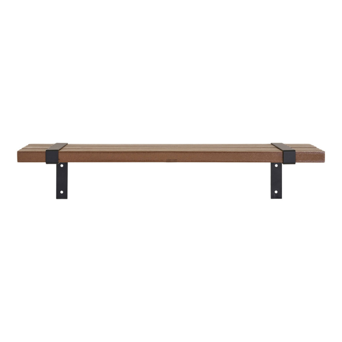 House Nordic Raft de perete Luxor, furnir de frasin, metal, natural, negru 50x15x10 cm [3]
