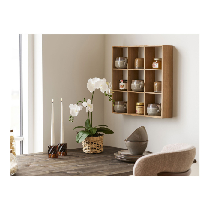 House Nordic Raft de perete Moss, pin, natural, 46x10x46 cm [4]