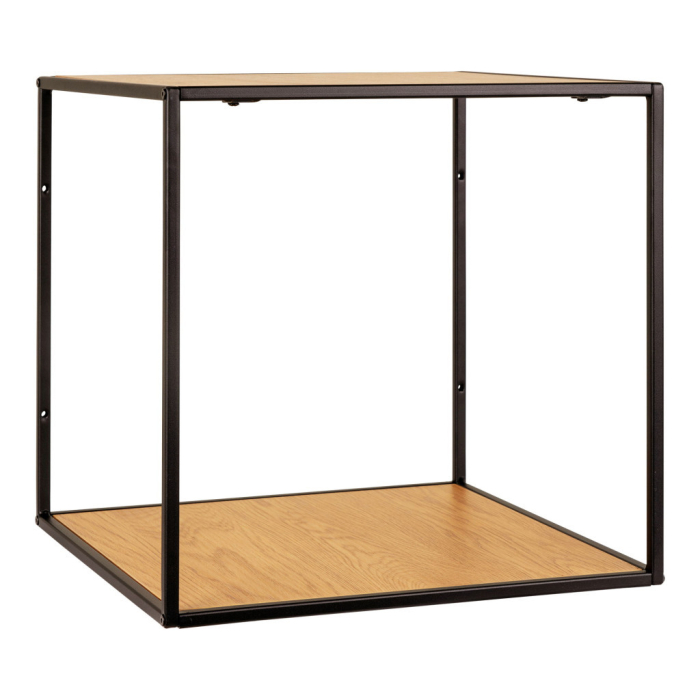 House Nordic Raft de perete Vita, efect stejar, cadru negru 36x36x36 cm [2]