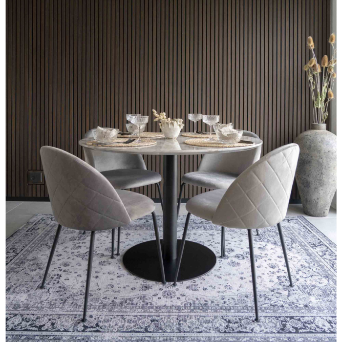 House Nordic Scaun de dining Geneve gri-negru [9]