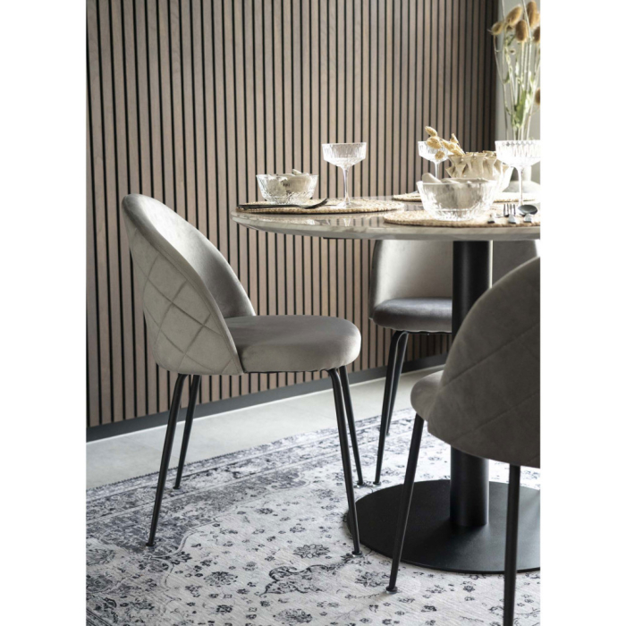 House Nordic Scaun de dining Geneve gri-negru [8]
