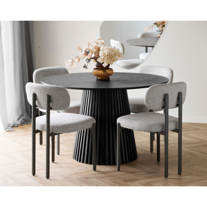 House Nordic Scaun de dining Royan, gri deschis, picioare gri [7]