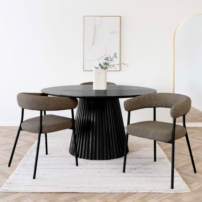 House Nordic Scaun de dining Trivio, maro, negru [6]