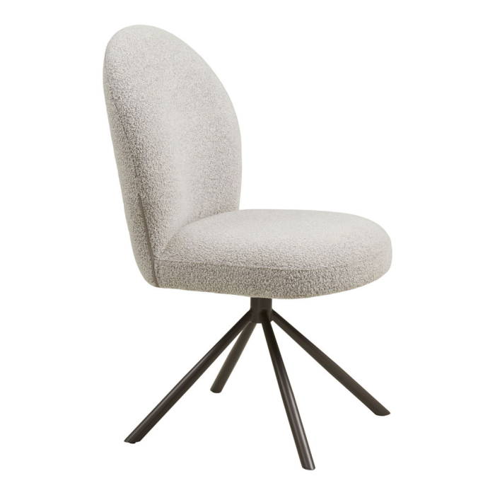 House Nordic Scaun de luat masa Lana cu rotire, cataramă, nisip, gri [3]