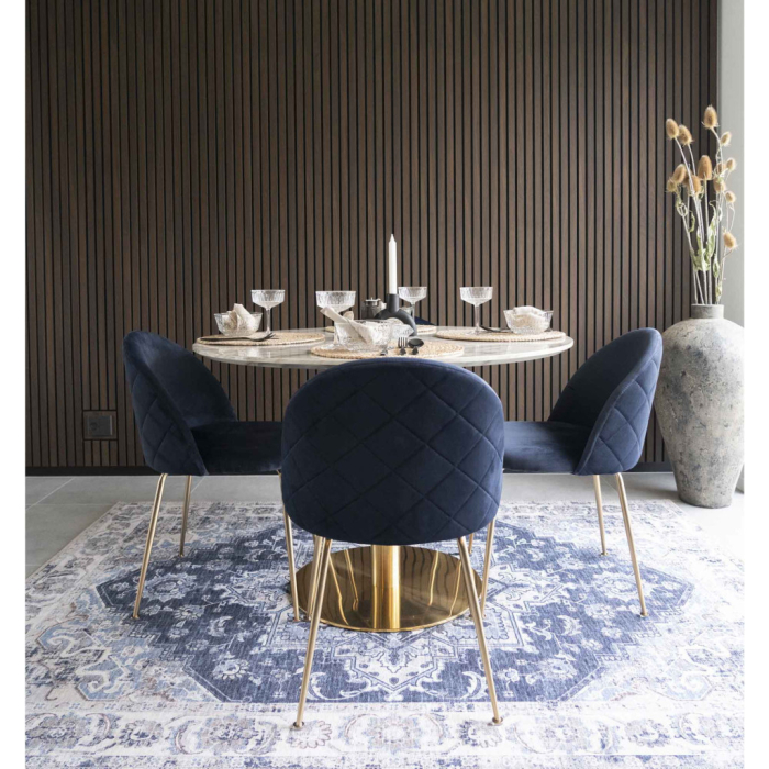 House Nordic Scaun de sufragerie Geneve albastru-brass [9]