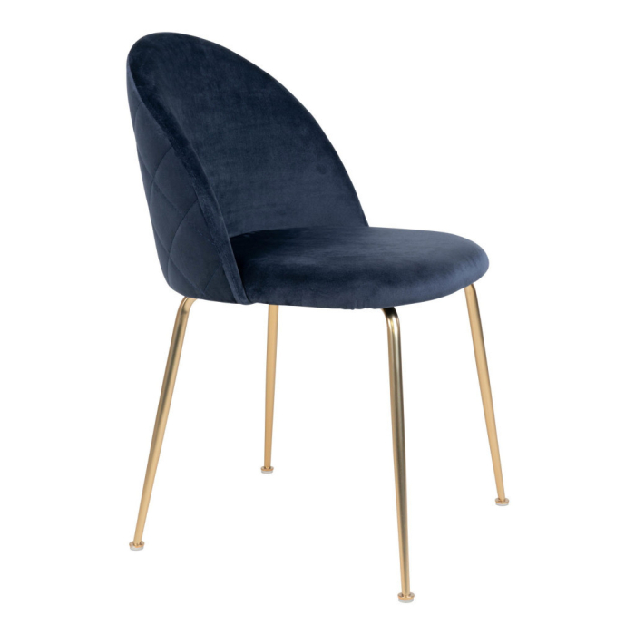 House Nordic Scaun de sufragerie Geneve albastru-brass [4]
