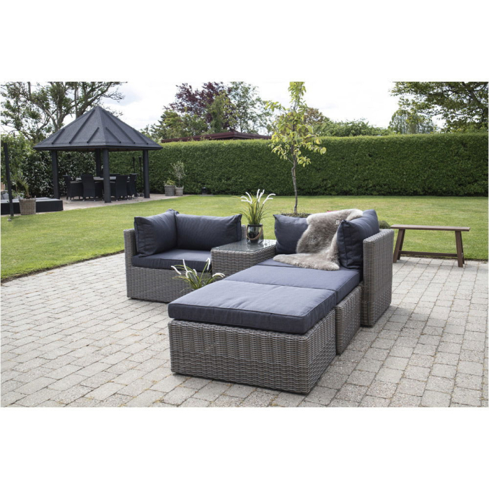House Nordic Set mobilier de grădină Rossi, polyrattan, gri kubu [10]