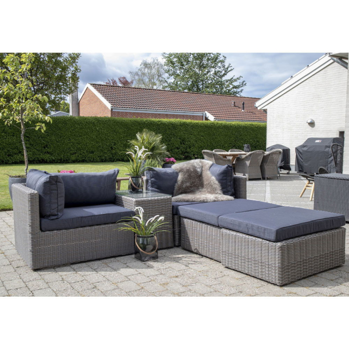 House Nordic Set mobilier de grădină Rossi, polyrattan, gri kubu [8]