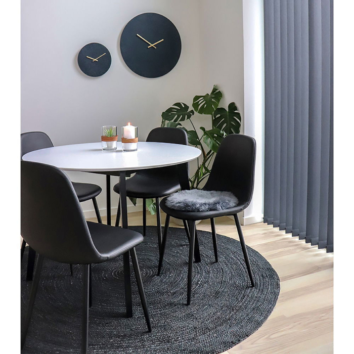 House Nordic Stockholm scaun de luat masa ecobleather negru [2]