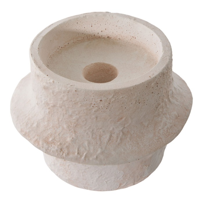 House Nordic Suport lumânare, ciment, alb, 2pcs [7]