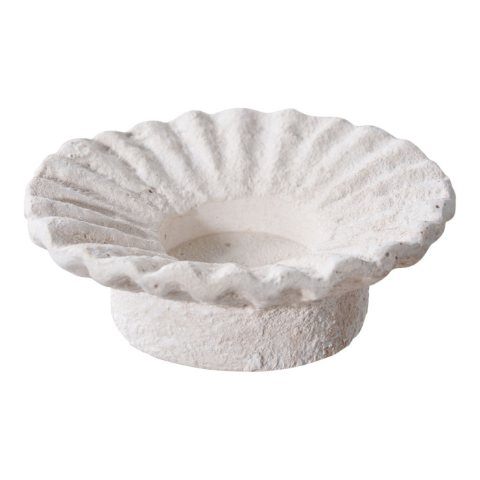 House Nordic Suport lumânare, ciment, alb, 2pcs [5]