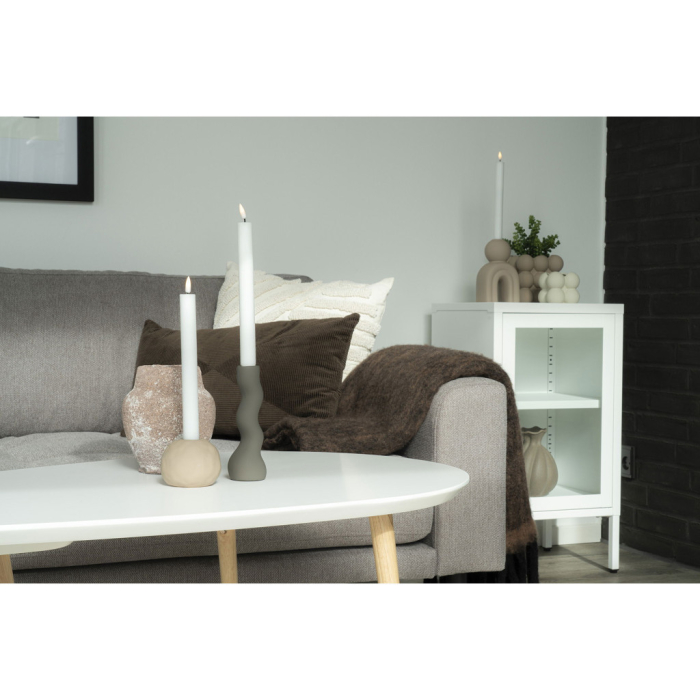 House Nordic Vitrină Dalby, 1 ușă, oțel, alb 38x35x70 cm [6]