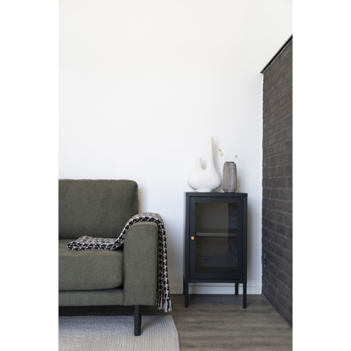 House Nordic Vitrină Dalby, 1 ușă, oțel, negru 38x35x70 cm [2]