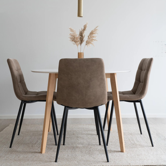 House Nordic Vojens-Middelfart 6 1 set de sufragerie alb-maro [2]