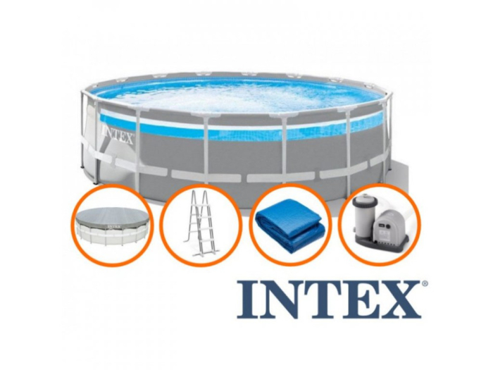 Intex Piscină cu cadru metalic Intex Prism Frame Clearview 427x107 cm [3]