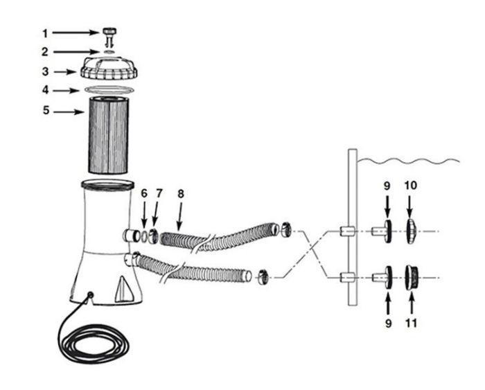 Intex Purificator de apă cu filtru de hârtie 1,25 m3/h [4]
