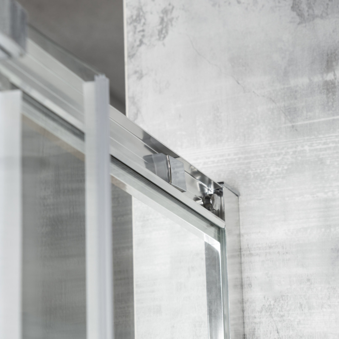 Kerra Aruba 80 Chrome Cabină de duș curbată cu tavă Alan [6]